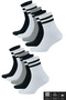 10 Pairs of Unisex Cotton Striped Tennis Socks - 4