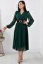 Pleated Hem Chiffon Dress GRS3314 - 5
