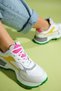 BLAJ White Yellow Multi Women's Sports Shoes - 5