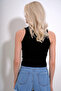 Black V-Neck Sleeveless Soft Textured Knitwear Blouse Alc-X11725 - 4