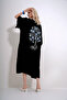 Women's Black Back and Pockets Wishing Tree Printed Buttoned Front Woven Viscose Dress ALC-X12011 - 5