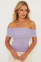 Women's Lilac Madonna Collar Blouse CY340 - 4