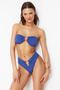 Regular High Waist Bikini Bottom with Cobalt Accessories Tbess22Ba00001 - 2