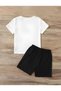 Boys/Girls' 3-Piece PANDA Printed T-Shirt-Shorts Set - 2