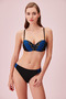 Shiny Side Pleated Bikini Bottom - 2