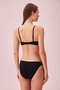 Shiny Side Pleated Bikini Bottom - 4