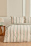 Mancy Double Yarn-Dyed Duvet Cover Set Green/Beige - 2