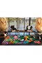 Forest Patterned Botanical Animal Patterned Woven Base Carpet Miravip1150 - 3