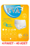 Absorbent Panties Large 4 Pack 40 Pieces (Level 1= Urinary Incontinence-Diabetes-Menstruation) Tight Fit Low Waist