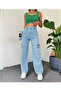 Ice Blue Cargo Pocket High Waist Wide Leg Jeans Jeans