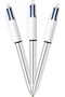 4 Colors 3-Piece Ballpoint Pen - Silver