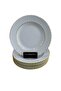 6 Pieces Mother of Pearl Gilded Dinner Plate 19 cm - 3