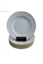 Gilded Dinner Plate Set of 6, 22 cm - 3