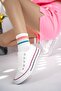 Unisex Linen Low Top Sneakers - Summer, Casual White Sneakers - 4