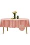 Liquid Resistant Round Care Free Linen Tablecloth Powder - 4