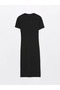 Lcw Vision Crew Neck Plain Short Sleeve Women's Dress - 5