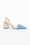 Werner Women's Double Color Bow Detail Heeled Shoes