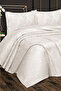 Jade Jacquard Channel Double Bed Cover