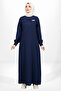 Navy Blue 5629 Model Hijab Chain Dress