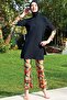 Women's Long Sleeve Lycra Black Hijab Swimsuit C7T1N4O2