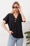 Black Button Detailed Blouse - 4