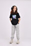 Butterfly Printed Girl's Top and Bottom Tracksuit Set with Elastic Legs and Pockets - 4