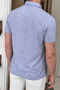 Slim Fit Italian Polo Collar Patterned Short-Sleeved T-Shirt - 6