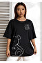 cute pirate bear printed T-shirt plus size