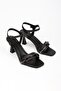Large Size Stoned Single Strap Evening Dress Shoes - 4