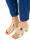Gold Snake Women's Classic Heeled Shoes 19169 - 2