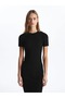 Lcw Vision Crew Neck Plain Short Sleeve Women's Dress - 3