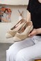 Women's Open Sides Knitted Ballerinas - 2