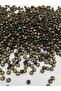 50g Letter Beads, 4x7mm Flat Black with Gold/Gold Plated Beads, Jewelry Beads (50g, ~390 Pieces) - 2