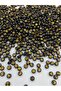 50g Letter Beads, 4x7mm Flat Black with Gold/Gold Plated Beads, Jewelry Beads (50g, ~390 Pieces) - 3