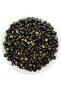 50g Letter Beads, 4x7mm Flat Black with Gold/Gold Plated Beads, Jewelry Beads (50g, ~390 Pieces)