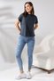 Stand Collar Cotton T-shirt 19588 SMOKED