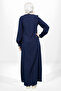 Navy Blue 5629 Model Hijab Chain Dress - 3