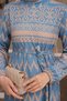 12016 Patterned Hijab Dress Blue - 3
