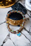 Thermal Quartz Pattern Natural Stone Bracelet Colorful Rolling Pin Bracelet Original Stone - 7