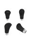Universal Black Stitched Leather Sports Look Manual Gear Shift Lever with Gear Shift Knob Attachment - 4