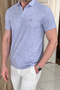 Slim Fit Italian Polo Collar Patterned Short-Sleeved T-Shirt - 2