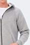 Kazue I Men's Zippered Hooded Dark Gray Sweatshirt with Pockets - 6