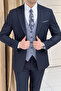 Slim Fit Self-Patterned Wool Vest Suit (the Vest Is Reversible.) - 6