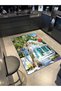 Seaside House Landscape Patterned Woven Base Carpet Miravip8017 - 2