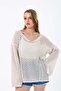 MODA MH SPANISH SLEEVE BOWKNOT HOLE BLUZ، تونك، سترة - 2