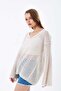 MODA MH SPANISH SLEEVE BOWKNOT HOLE BLUZ، تونك، سترة - 4