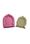 إطار مزين بأوراق شجر بيضاوية مقاس 12 سم - قالب من السيليكون والبوليستر، جص شمعة من مسحوق الحجر - 4