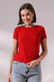 Filthy Crew Neck Combed Compact Lycra Short Sleeve Pocket Basic T-shirt 21066 Red - 2