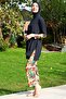 Women's Long Sleeve Lycra Black Hijab Swimsuit C7T1N4O2 - 2