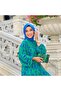 وشاح من نسيج قطني طويل بلون سادة - 3